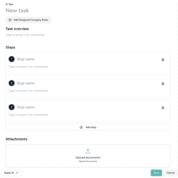 New Task Modal